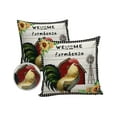 thumbnail image 2 of Outdoor Throw Pillow Cover Rooster Sunflowers and Windmill Waterproof Cushion Covers 2 Pack Farmhouse Vintage Wood Board Pillow Cases Home Decoration for Patio Garden Couch Sofa, 2 of 7