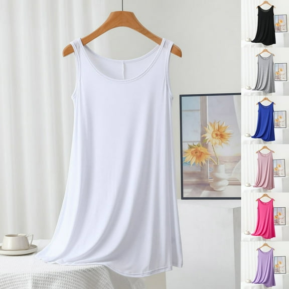 ATENAR Nightgowns for Women,Womens Nightgown,Easy Care,Comfort Fit,Cotton,Polyester,White,M(US:4)