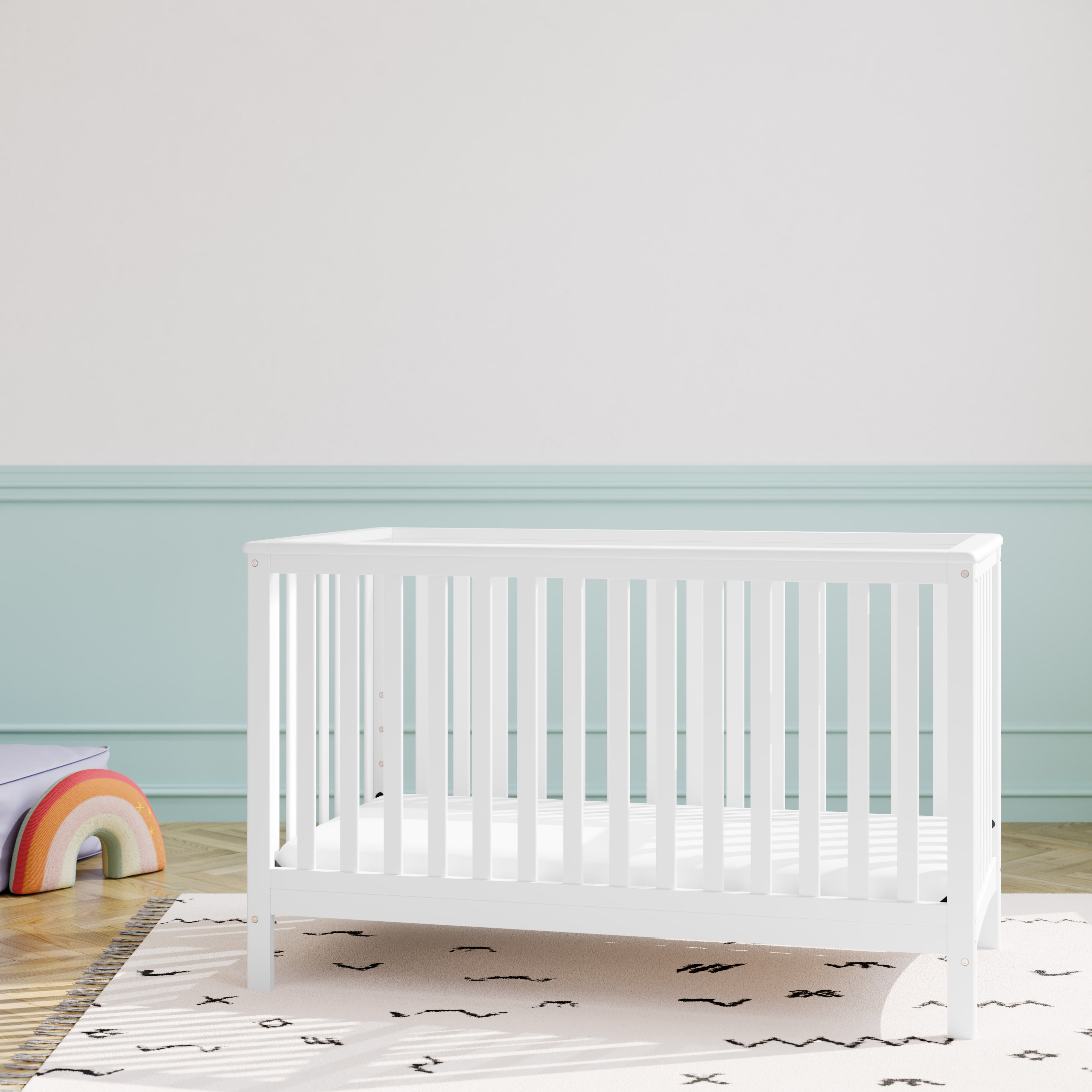 Storkcraft Hillcrest 4-in-1 Convertible Baby Crib, White