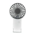thumbnail image 2 of Mini ventilador de mano recargable inalámbrico pequeño y potente ventilador de escritorio regalo de verano blanco, 2 of 9