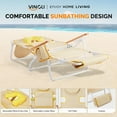 thumbnail image 6 of Ktaxon Premium 3-in-1 Outdoor Lounge Chair – Adjustable Recliner with Face Cutout, Footrest, Drink Holder & Carry Bag (Yellow), 6 of 7