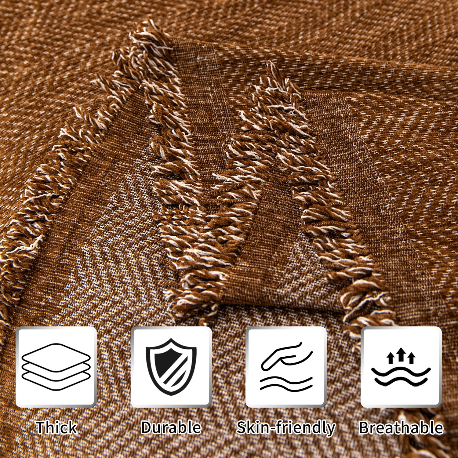 Smuge Sofa Cover, Sectional Couch Cover Protector Slipcover for 3 Cushion Couch L Shape Sofa towel Throw Sofa Loveseat Cover for Pets Dogs Cats (71"x 134", Dark Coffe)