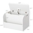 thumbnail image 2 of Wooden Toy Box Toy Boxes for Kids Extra Large Kids Toy Storage Bench with Safety Hinges Easy Assembly Playroom Bedroom Furniture White, 2 of 7