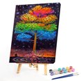 thumbnail image 2 of Pintura al óleo por números, árboles coloridos, cuadro sin marco, Kit artesanal para sala de estar Likrtyny Arte deco, 2 of 9