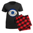 thumbnail image 5 of CafePress - Blue Evil Eye With Gold Accents Pajamas - Women's Short Sleeve Print T-Shirt and Pants Dark Cotton Pajama Set, 5 of 7