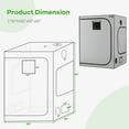 thumbnail image 3 of Costway 5x5 Grow Tent, 60''x60''x80'' High Reflective Mylar w/Observation Window Grey, 3 of 9