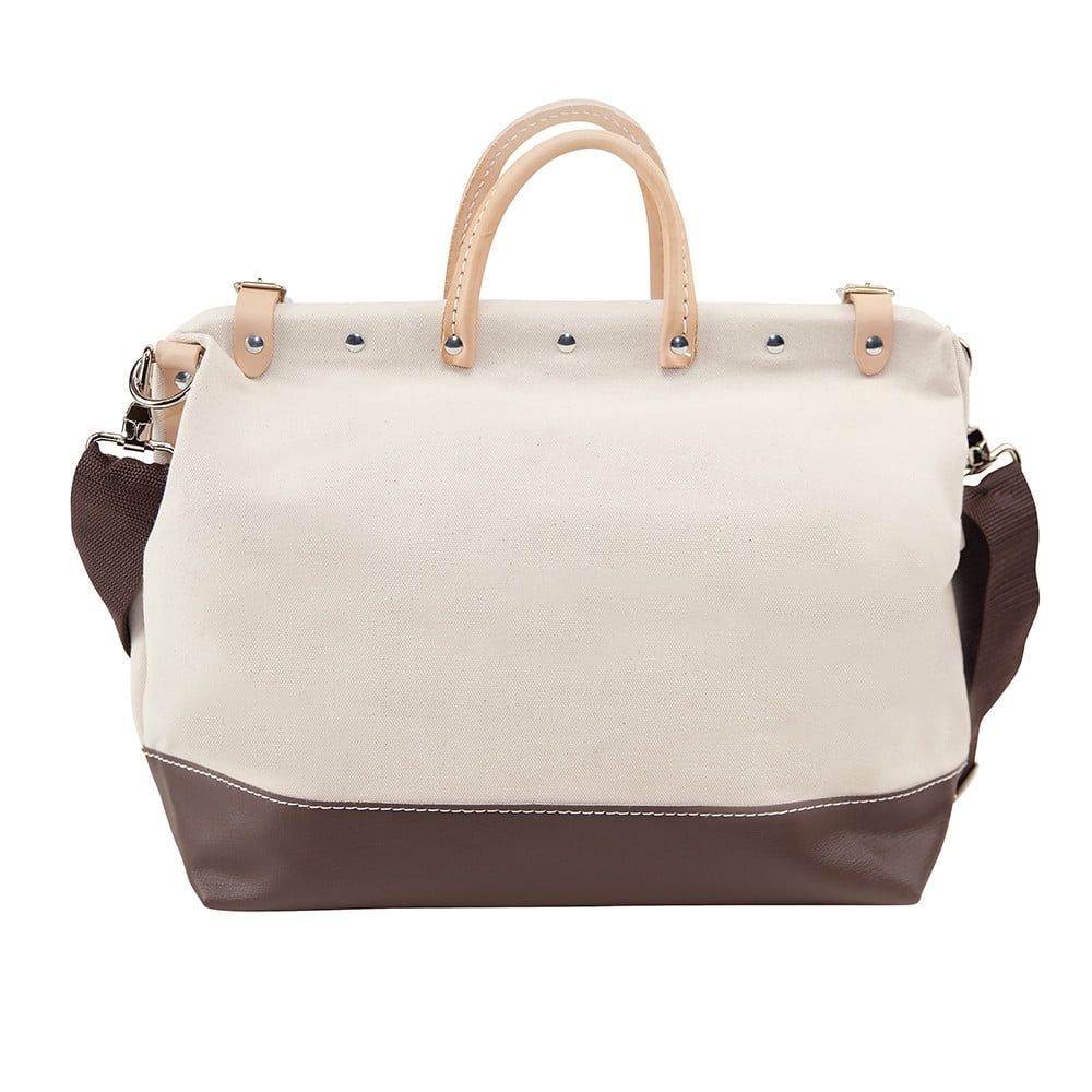 Klein Tools 16 in. W x 14 in. H Canvas/Leather Deluxe Tool Bag 13 pocket Beige 1 pc.
