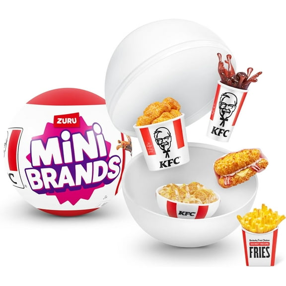 KFC® Series 1 Mystery Capsule by ZURU Real Miniature KFC® Brand Collectible Toy, Capsules of 5 Mystery Miniature KFC® for Girls, Teens, Adults and Collectors