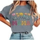 thumbnail image 1 of Tops de Manga Corta de Verano para las Mujeres Imprimir Blusa de Cuello Redondo, Moda Ligera de Poliéster Spandex, 1 of 4