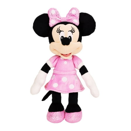 Disney Junior Mickey Mouse Bean Plush Minnie Mouse Stuffed Animal, Collectible Disney Plush for Kids Ages 2 and up