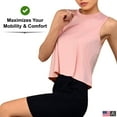 thumbnail image 3 of Arcarius Workout Tops for Women, Flowy Crop Top for Gym, Yoga, Exercise (Nude Pink, Small), 3 of 7