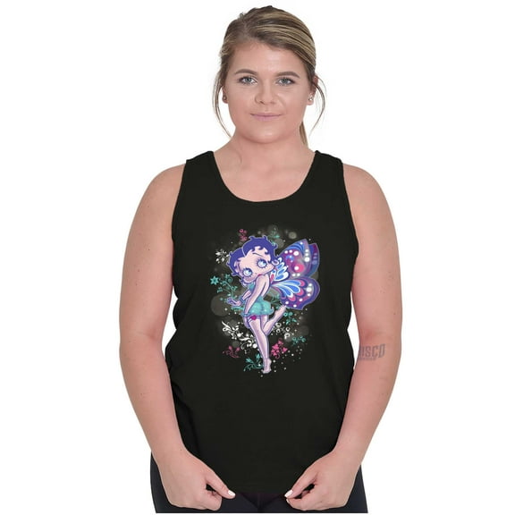 Betty Boop Magical Fairy Wings Women Plus Size Tank Top Brisco Brands 2X