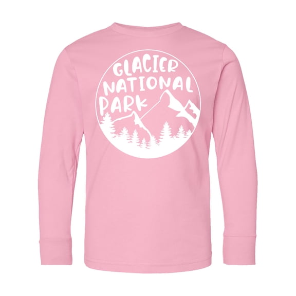 Inktastic Glacier National Park Montana Mountains Long Sleeve Youth T-Shirt