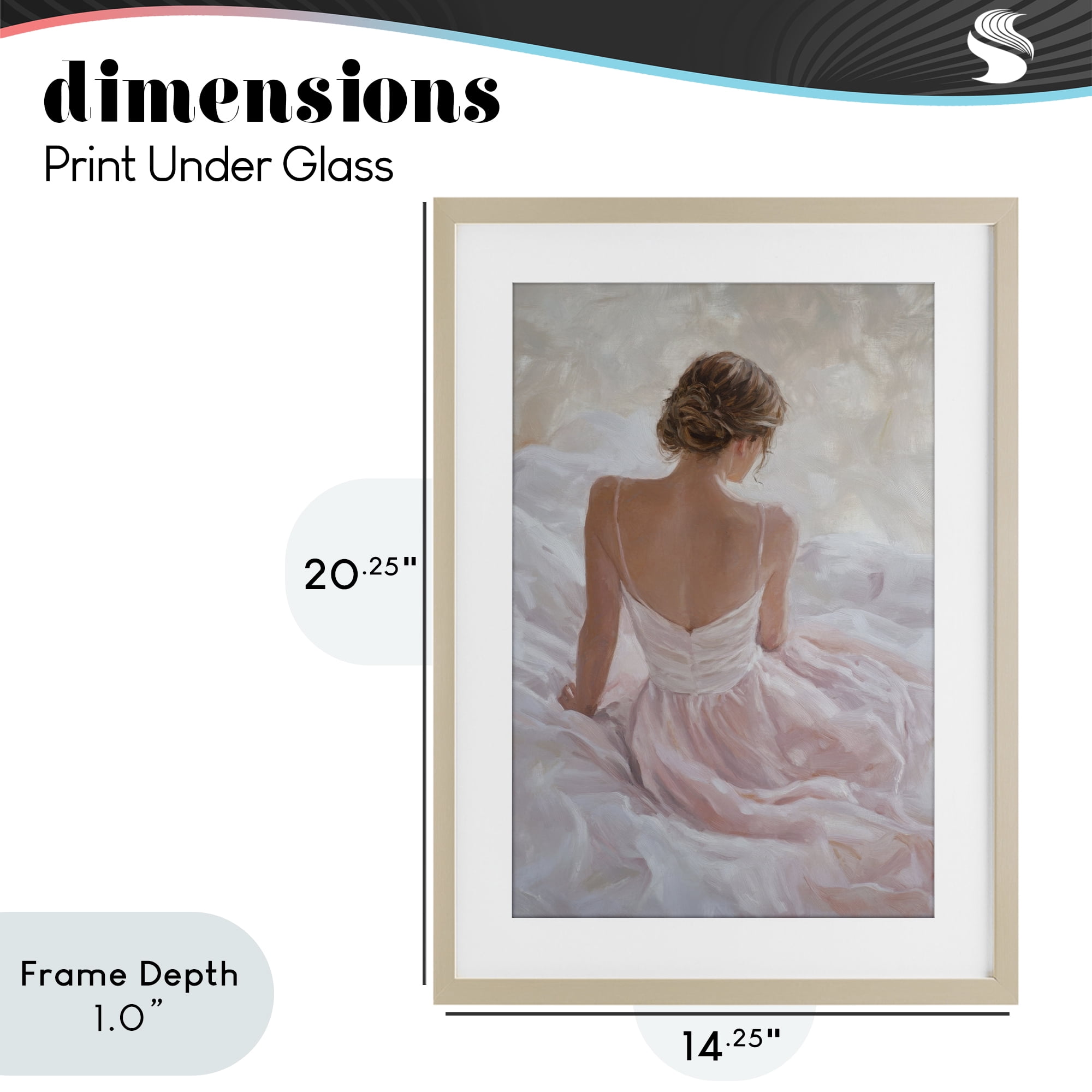 Stupell Industries Quiet Reflection in Pastel Pink Birch Framed Print Under Glass, design by Petal Prints Design