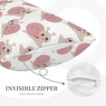 thumbnail image 2 of Plush Throw Pillow Covers, Lovely Snail Print Pillow Cases with Invisible Zipper, Breathable Microfiber Pillow Cases Standard Size for Sleeping Bedroom Sofa Living Room 16x24, 2 of 5