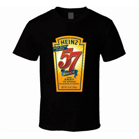 Foodie Heinz Fifty Seven Steak Sauce Logo Graphic Design Cotton Unisex T-Shirt, up to size 5XL