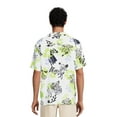 thumbnail image 5 of No Boundaries Men's Print Button Front Resort Shirt with Short Sleeves, Sizes XS-3XL, 5 of 5