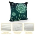 thumbnail image 4 of COMIO  Dandelion Throw Pillow Covers Teal Blue Black Wild Flowers Decor Cushion Covers for Girls Women Adults Watercolor Dreamy Floral Rustic Style Cushion Cases for Office Car, 4 of 5