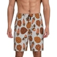 thumbnail image 2 of Picia Pinecone Autumn Pattern Pajama Shorts for Men, Men's Pajama Bottoms, Sleepwear,Short Pajama Pants-X-Large, 2 of 9