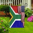 thumbnail image 3 of Flag Waving American Flag South African South Africa U.S.A Friendship Patriotic Proud House Flag, Double-Sided Decorative Outdoor Flag, Polyester Yard Flag 29.5 x 39.5 in, 3 of 5