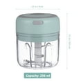 thumbnail image 2 of OUNONA 1Pc Mini Vegetable Chopper Green Plastic Wireless Design for Friends, 2 of 7
