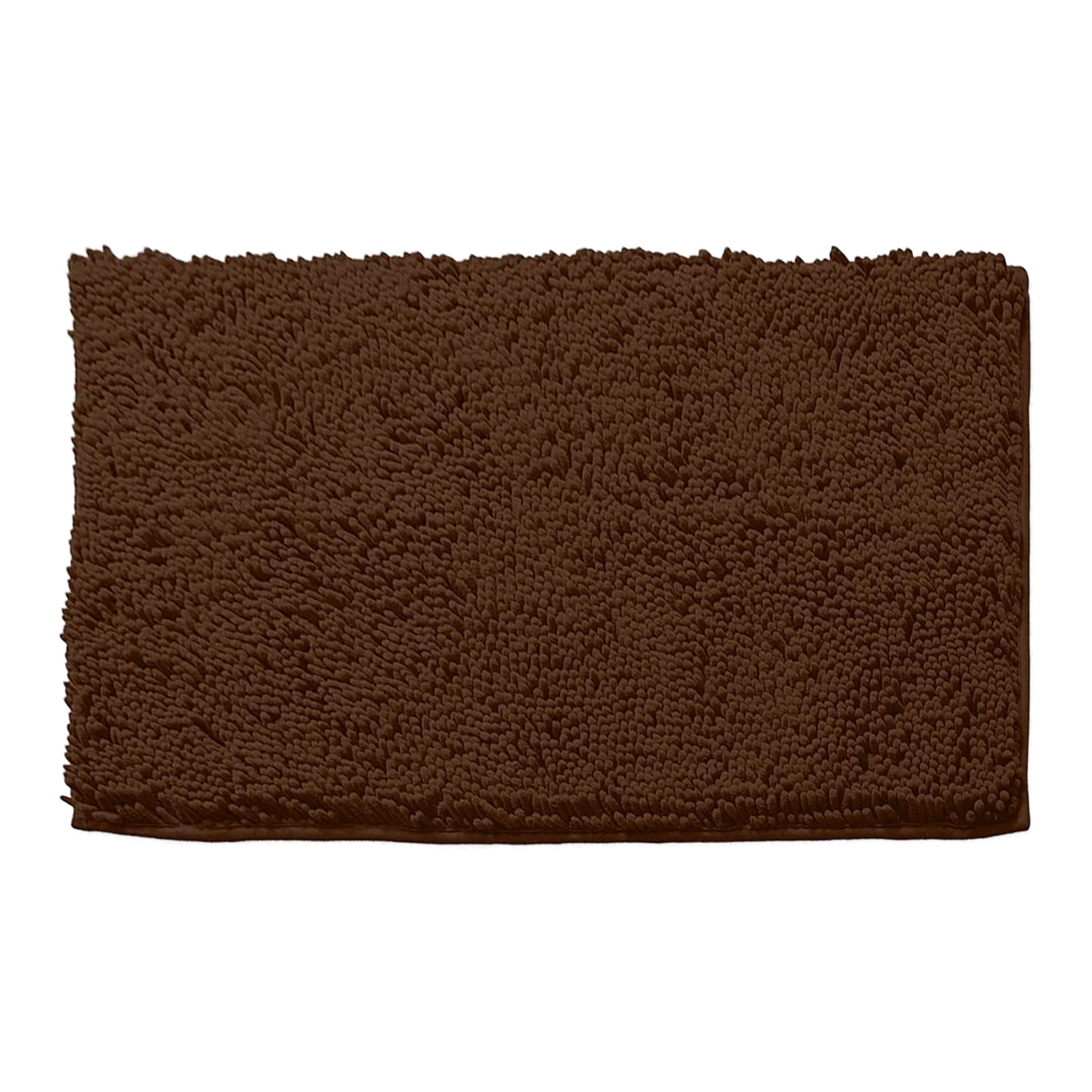 Bathroom Rugs Bath Mat Thick Soft Absorbent Chenille Bath Mats for Bathroom, Microfiber Dries Quickly, Shaggy Washable Rug, Plush Durable Rug, Bathtub and Shower Floor, 35" x 24", Coffee