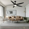 thumbnail image 3 of Elegant and Contemporary XNGGNG 56-Inch Integrated LED Ceiling Fan with Black ABS Blade  Designed for Ambient Lighting and Efficient Air Circulation, 3 of 9