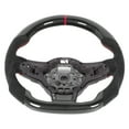 thumbnail image 3 of Volant de Direction à Fond Plat Modification en Fibre de Carbone Volant en Daim Ajustement pour Mk7/Mk7.5 GTD/R 2013-2020 Coutures Rouges, 3 of 8
