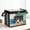 Black, variant on Roiihwy Extra Large Storage Bins with Lids, Fabric Cube Storage Organizer with Window and Handle, Collapsible Closet Organizers, Storage Bags for Clothes, Hat, Books