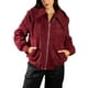 thumbnail image 1 of Jess por Meiko Chaquetas de Mujer de Manga Larga con Cuello Sobredimensionado, Bolsillos Frontales, Chaqueta Bomber de Felpa con Cierre, Talla XS, Burdeos, 1 of 6