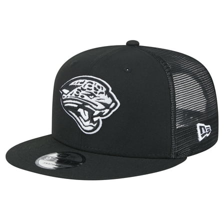 Men's New Era Black Jacksonville Jaguars Main Trucker 9FIFTY Snapback Hat