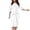 White, variant on Sngxgn Women's V Neck Swing Ruffle Long Sleeve Mini Dress(Pink,L)
