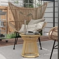 thumbnail image 2 of Outsunny Table d'Appoint en Rotin, Table d'Appoint Ronde à Tambour Creux, Beige, 2 of 10
