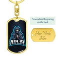 thumbnail image 3 of Ninja Keychain Dog Tag Stainless Steel or 18k Gold, 3 of 8