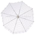 thumbnail image 3 of White Lace Parasol Umbrella, 30-inch Diameter, 24-inch Length, 3 of 3
