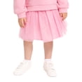 thumbnail image 4 of Wonder Nation Toddler Girls Graphic Crewneck Sweatshirt with Long Sleeves and Tulle Skirt Set, 2 Piece, Sizes 12M-5T, 4 of 8