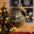 thumbnail image 4 of Summercome 2026 New Forest Animal Acorn Ornaments, 2D Cozy Forest Ornaments for Christmas Tree, Pine Cone Animal Decoration Hanging Holiday Home Decor Xmas Gift Fillers (D), 4 of 7