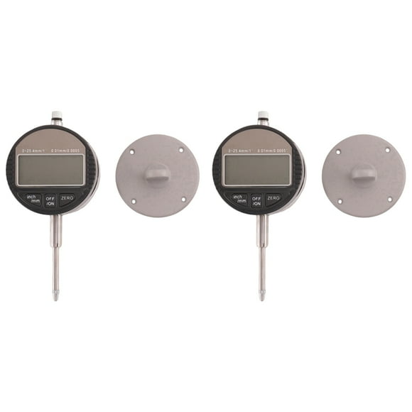 2X Indicateur de Cadran Numérique DTI 0.01mm/.0005 Pouces Portée 0-25.4mm/1 Pouce Jauge d'Horloge