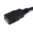 thumbnail image 2 of Monoprice USB Type-A to USB Type-A Female 2.0 Extension Cable - 10 Feet - Black (5 Pack) 28/24AWG, Gold Plated Connectors, 2 of 3