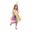 White@GC@, variant on CONZONE Carnival Toddler Girls Clown Dress Up Colorful Mesh Lace Dress With Hat Funny Party Stage Performance Outfits