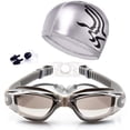 thumbnail image 1 of AOZBZ Swimming Glasses Set Anti-Fog Adjustable Swimming Eyes Protector Swimming Goggle With Swimming Hat, 1 of 8