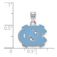 thumbnail image 2 of 925 Sterling Silver Rh-p LogoArt University of North Carolina Small Enamel Pendant; for Adults and Teens; for Women and Men, 2 of 2