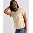 thumbnail image 2 of Hanes Essentials Women’s Cotton T-Shirt, Classic Fit Natural XS, 2 of 4