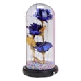 thumbnail image 1 of Bearachild Flor de rosa encantada en cúpula de cristal Luz LED Decoración del día de San Valentín rojo Flores artificiales azul, 1 of 1