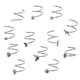thumbnail image 1 of Stainless Steel Nose Rings with Twisted Design, Versatile for Various Events, 1 of 5