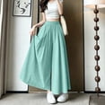 thumbnail image 2 of BLCHUNen Wide Leg Pants for Women Elastic High Waisted Flowy Pants Casual Loose Cooling Culottes Trousers Fashion,XL,Green, 2 of 5