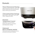 thumbnail image 5 of Musui-Kamado Vermicular (OLLA PARA ARROZ) | Cocina de inducción de hierro fundido | Multicocina de precisión | Arrocera japonesa | Olla de cocción lenta | Olla de hierro fundido esmaltado no tóxico |, 5 of 5