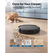 eufy C10 Robot Vacuum Self Emptying, 8 Weeks Hands Free, Advanced Smart Mapping with LiDAR Navigation, Edge Expansion Brush for Pet Hair, Carpet Detection