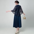 thumbnail image 4 of Robe de Soirée station Européenne Femme 2024 Nouvelle Robe Bleu Marine Usuelle Longue Robe Annuelle, 4 of 7