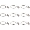 thumbnail image 1 of 24Pcs Curtain Clip Rings with Hooks, 1.38" Inner Dia 0.14" Thickness Iron Drapery Ring for Window Curtain Rods Silver, 1 of 5
